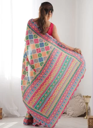 Modish Multi Colour Georgette Classic Saree