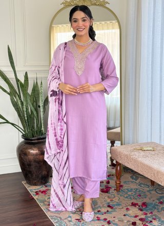 Monumental Lavender Viscose Salwar Suit