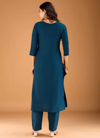 Morpeach Cotton Embroidered Work Designer Kurti