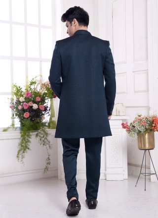 Morpeach Imported Plain Work Indo Western for Ceremonial