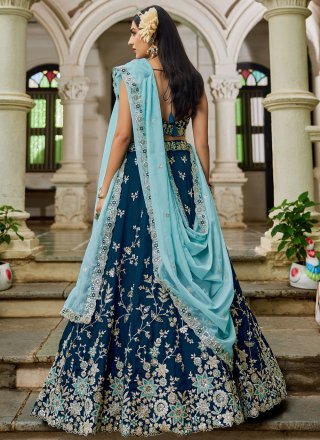 Morpeach Organza A - Line Lehenga Choli