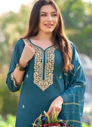 Morpeach Shimmer Readymade Salwar Suit with Booti and Embroidered Work