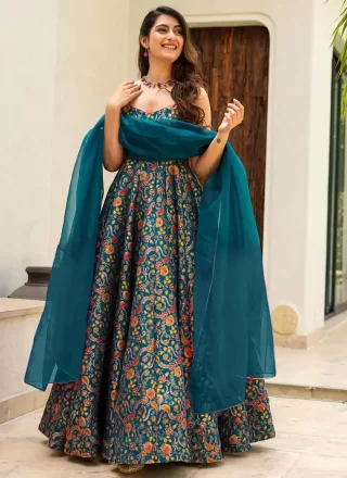 Morpeach Silk  Designer Gown