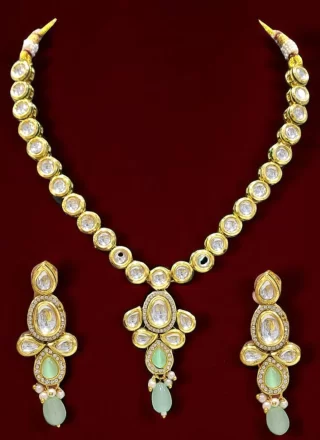 Multi Colour Beads and Stone Work Necklace Set