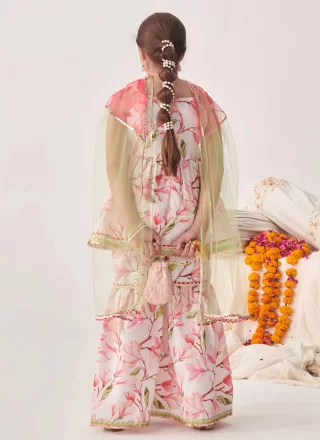 Multi Colour Blended Cotton Salwar Suit with Print Work for Festival