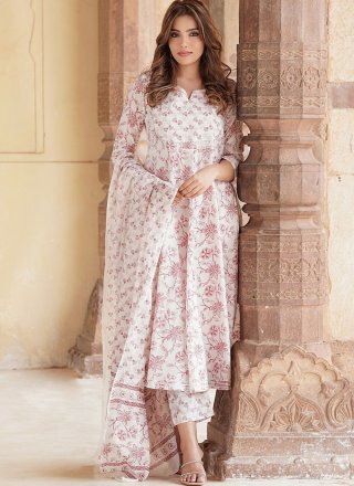Multi Colour Cotton Floral Patch Work Readymade Salwar Suit