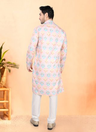 Multi Colour Cotton Kurta Pyjama