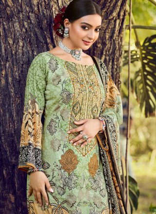 Multi Colour Cotton Pant Style Suit
