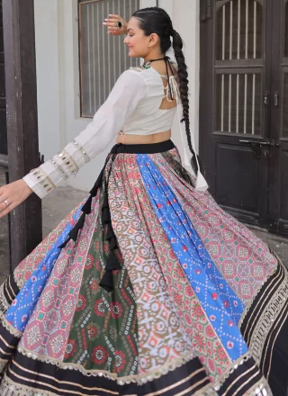Multi Colour Cotton Readymade Lehenga Choli
