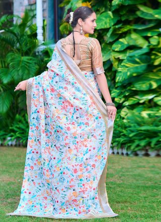 Multi Colour Cotton Trendy Saree