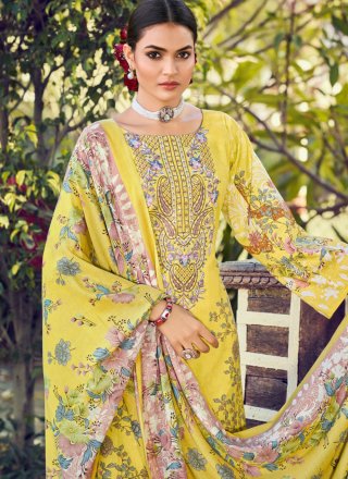 Multi Colour Cotton Trendy Suit