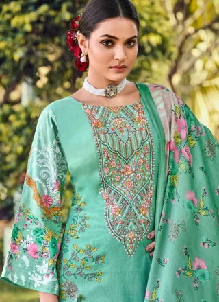 Multi Colour Cotton Trendy Suit