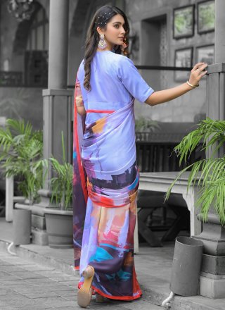 Multi Colour Georgette Designer Saree