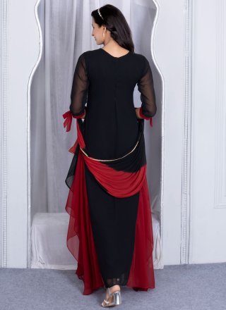 Multi Colour Georgette Embroidered Work Salwar Suit