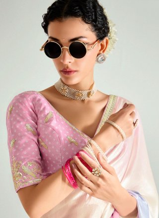 Multi Colour Organza Shaded Saree