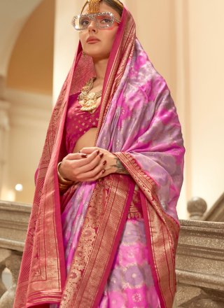 Multi Colour Satin Contemporary Saree