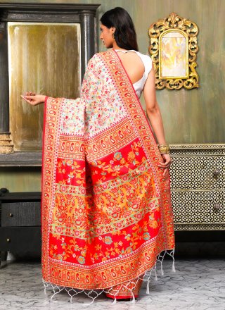 Multi Colour Woven Work Cotton Trendy Saree