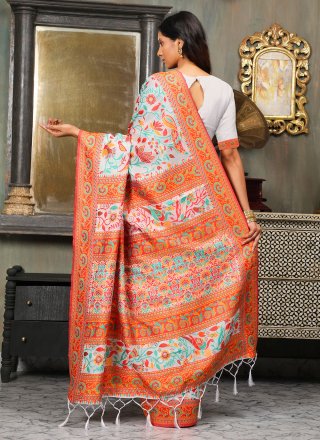 Multi Colour Woven Work Cotton Trendy Saree