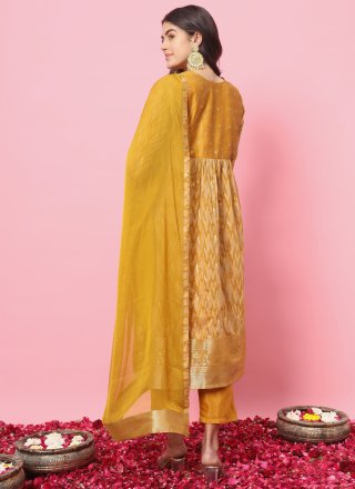 Mustard Cotton Silk Salwar Suit