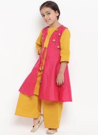 Mustard Rayon Designer Kurti In Plain for Ceremonial