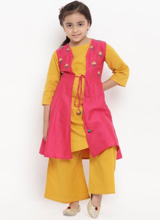 Mustard Rayon Designer Kurti In Plain for Ceremonial