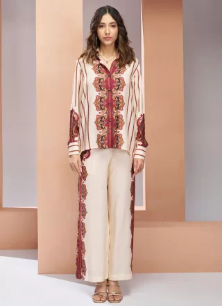 Mystic Off White Muslin Casual Kurti