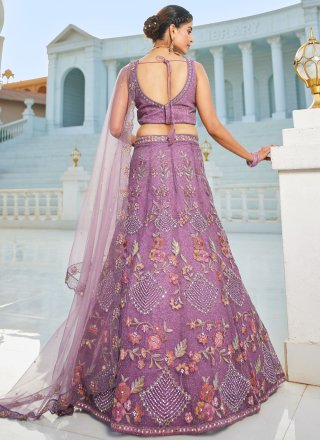 Net Bollywood Replica Lehenga Choli In Pink