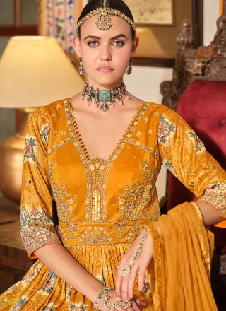 Nice Mustard Silk Gown