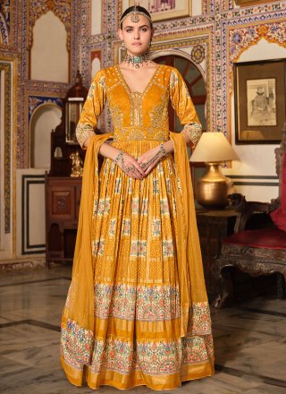 Nice Mustard Silk Gown