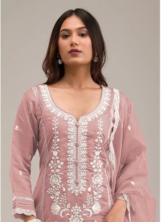 Observable Peach Cotton Salwar Suit