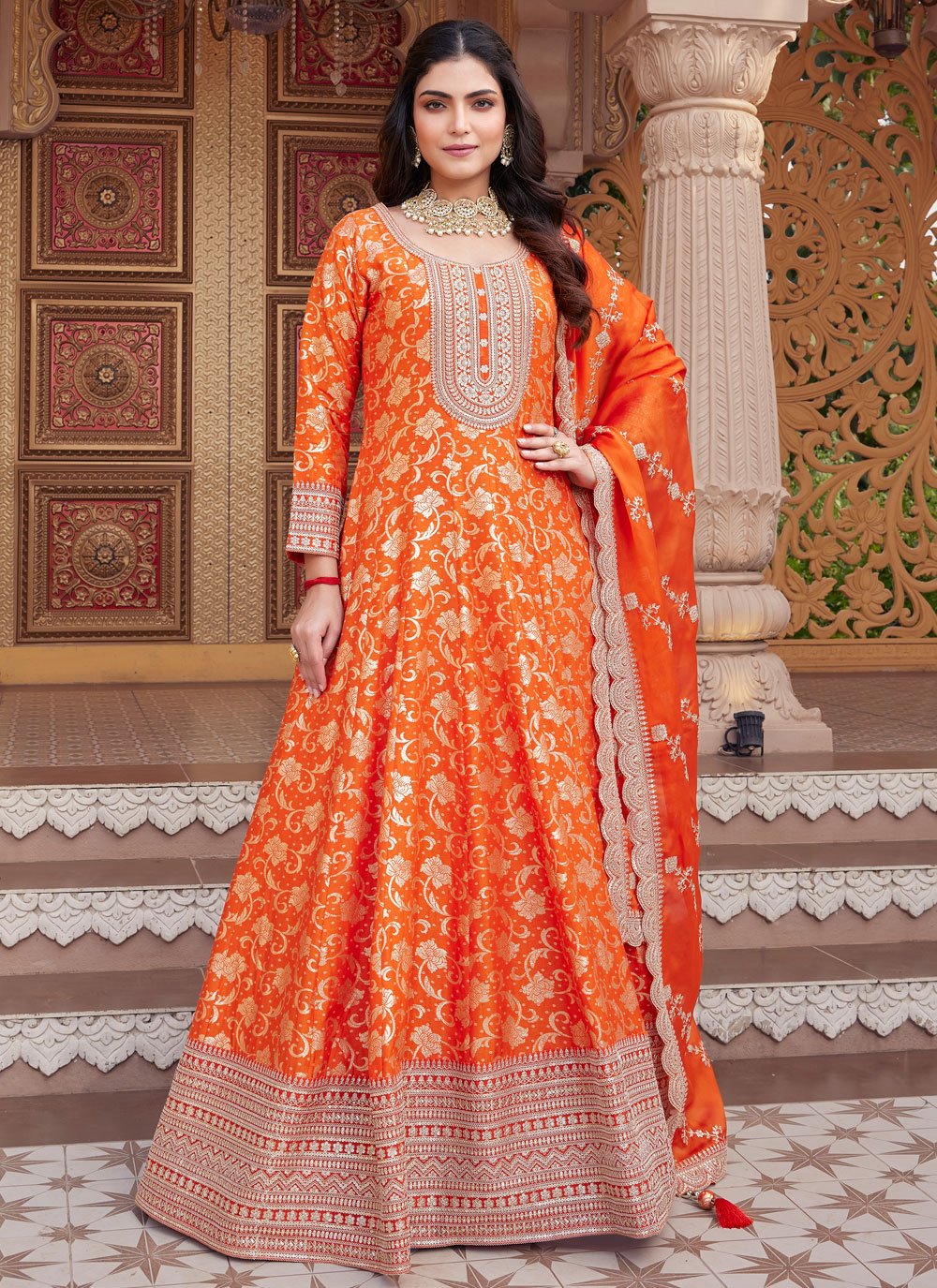 ST0014 orange【結婚式 カラードレス レンタル】 – 結婚式準備