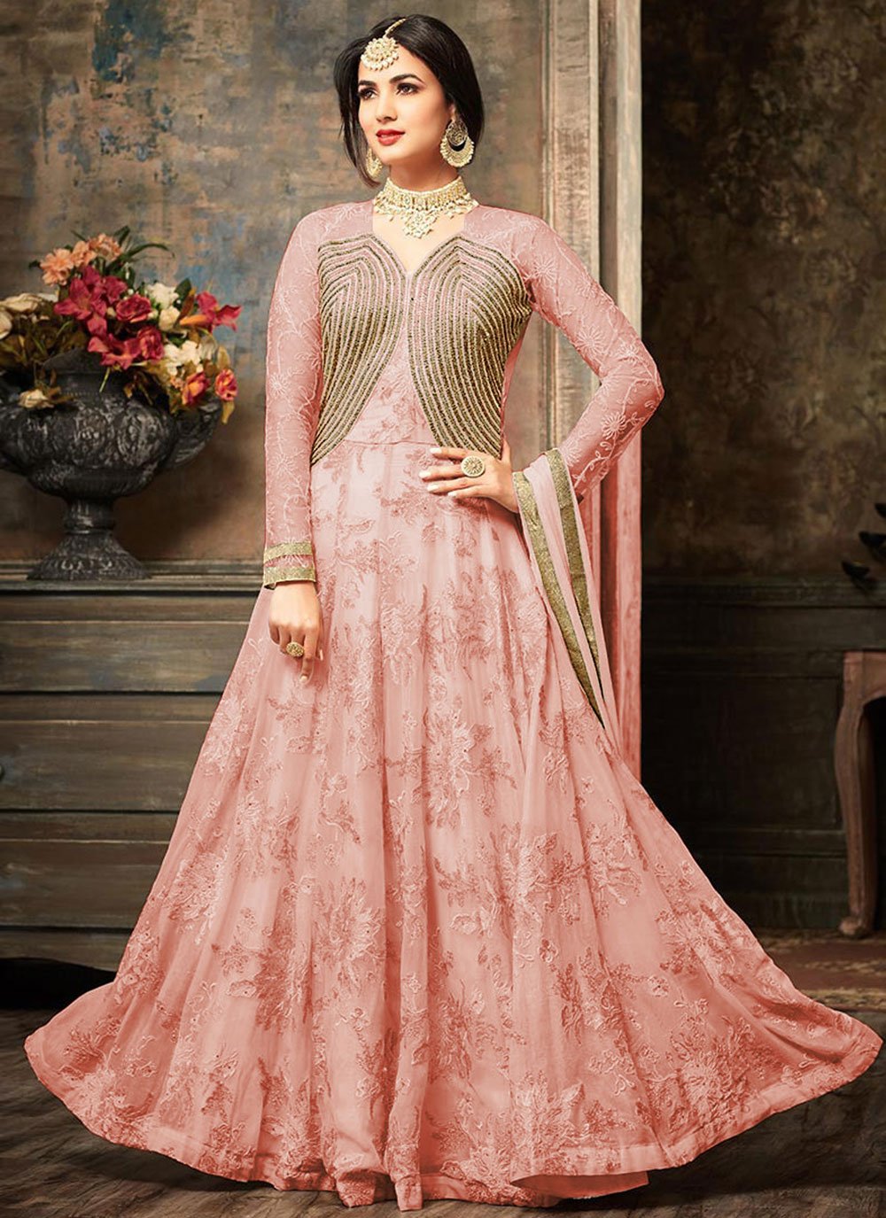 Palazzo Suit Gota Patti Work Suits Online Buy Violet Georgette