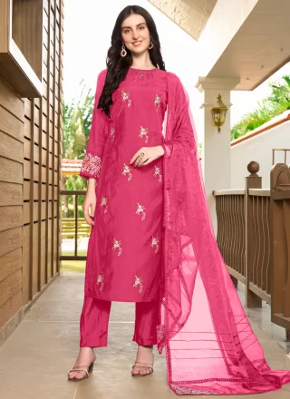 Peach Silk Salwar Suit