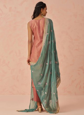 Pink and Rust Crush Salwar Suit