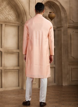Pink Art Banarasi Silk Kurta Pyjama