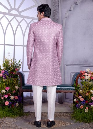 Pink Art Silk Indo Western