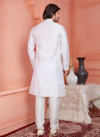 Pink Brocade Pintex Work Kurta Pyjama