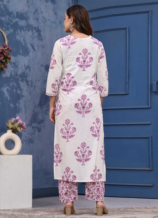 Pink Cotton Salwar Suit 