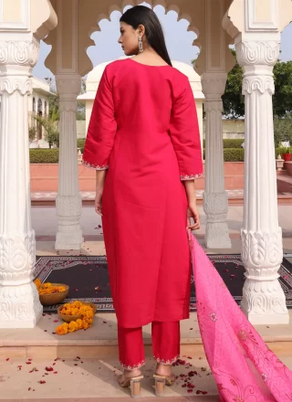 Pink Cotton Silk Salwar Suit