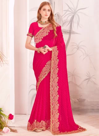 Pink Fandy Trendy Saree