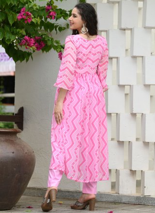 Pink Georgette Salwar Suit