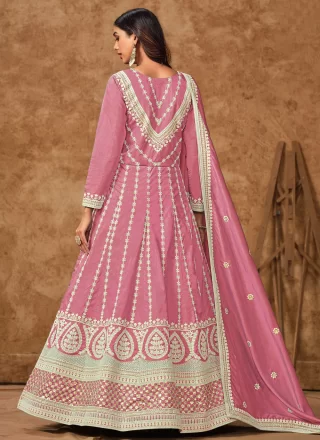 Pink Pure Dola  Designer Gown