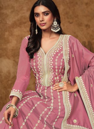 Pink Pure Dola  Designer Gown
