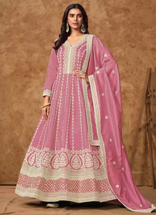 Pink Pure Dola  Designer Gown