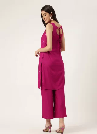 Pink Rayon Designer Kurti