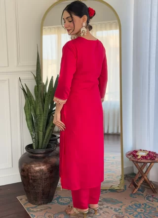 Pink Rayon Salwar Suit
