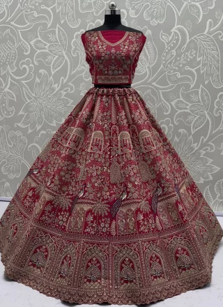 Pink Silk Dori, Embroidered, Sequins, Thread and Zari Work Lehenga Choli