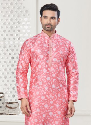 Pink Silk Kurta Pyjama