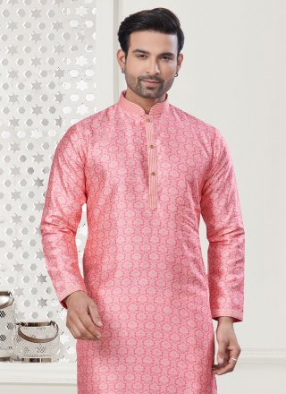 Pink Silk Kurta Pyjama