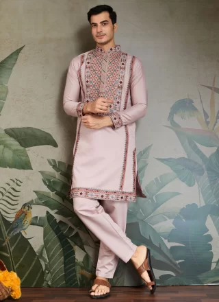 Pink Silk Kurta Pyjama